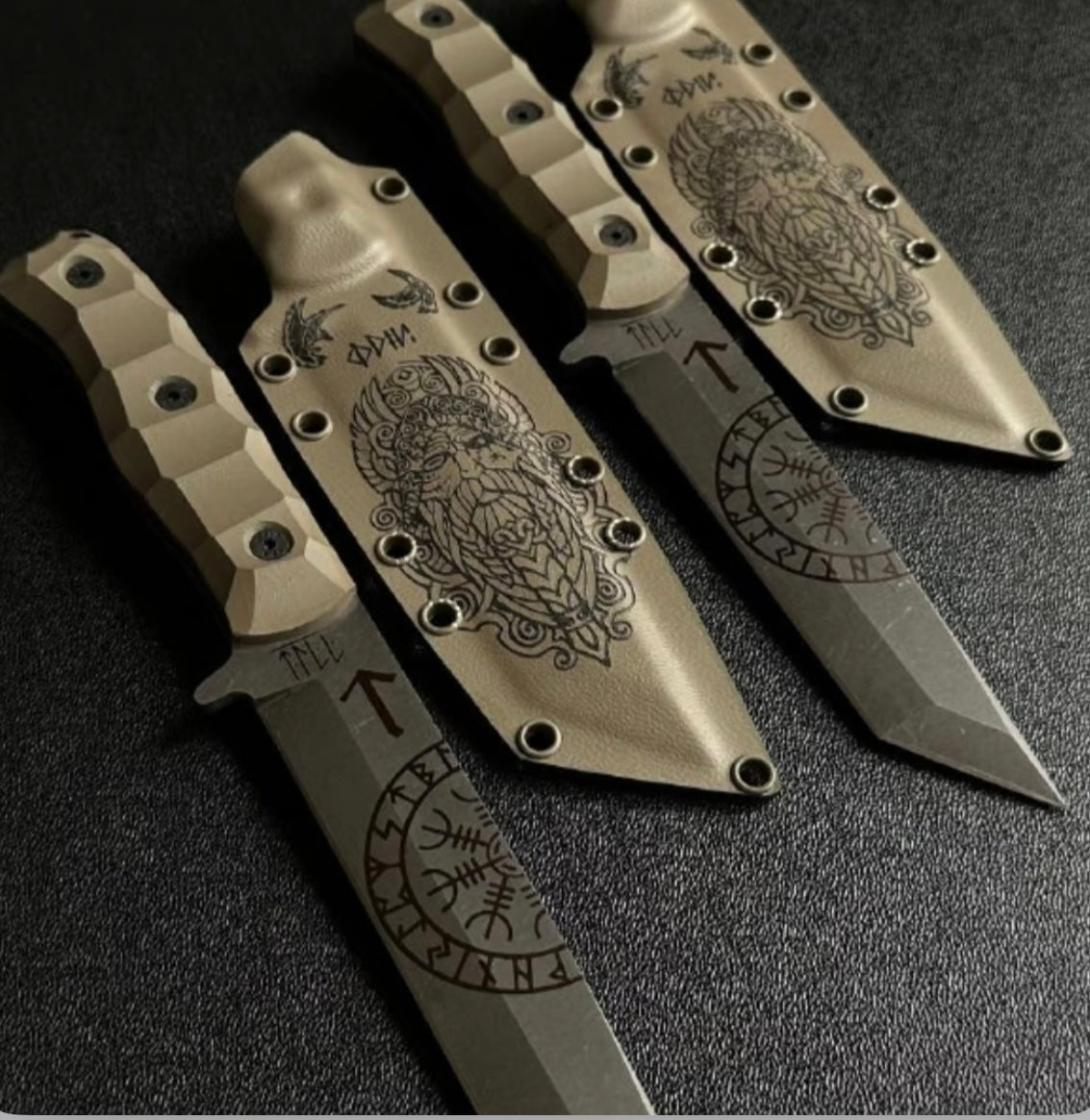 Handmade one-of-a-kind outdoor tactical knife image 1