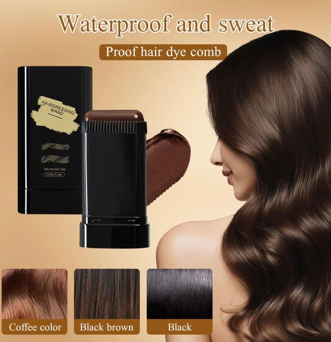 2 IN 1 Portable Hair Dye Comb for Gray Hair Coverage - Waterproof and Sweatproof image 0