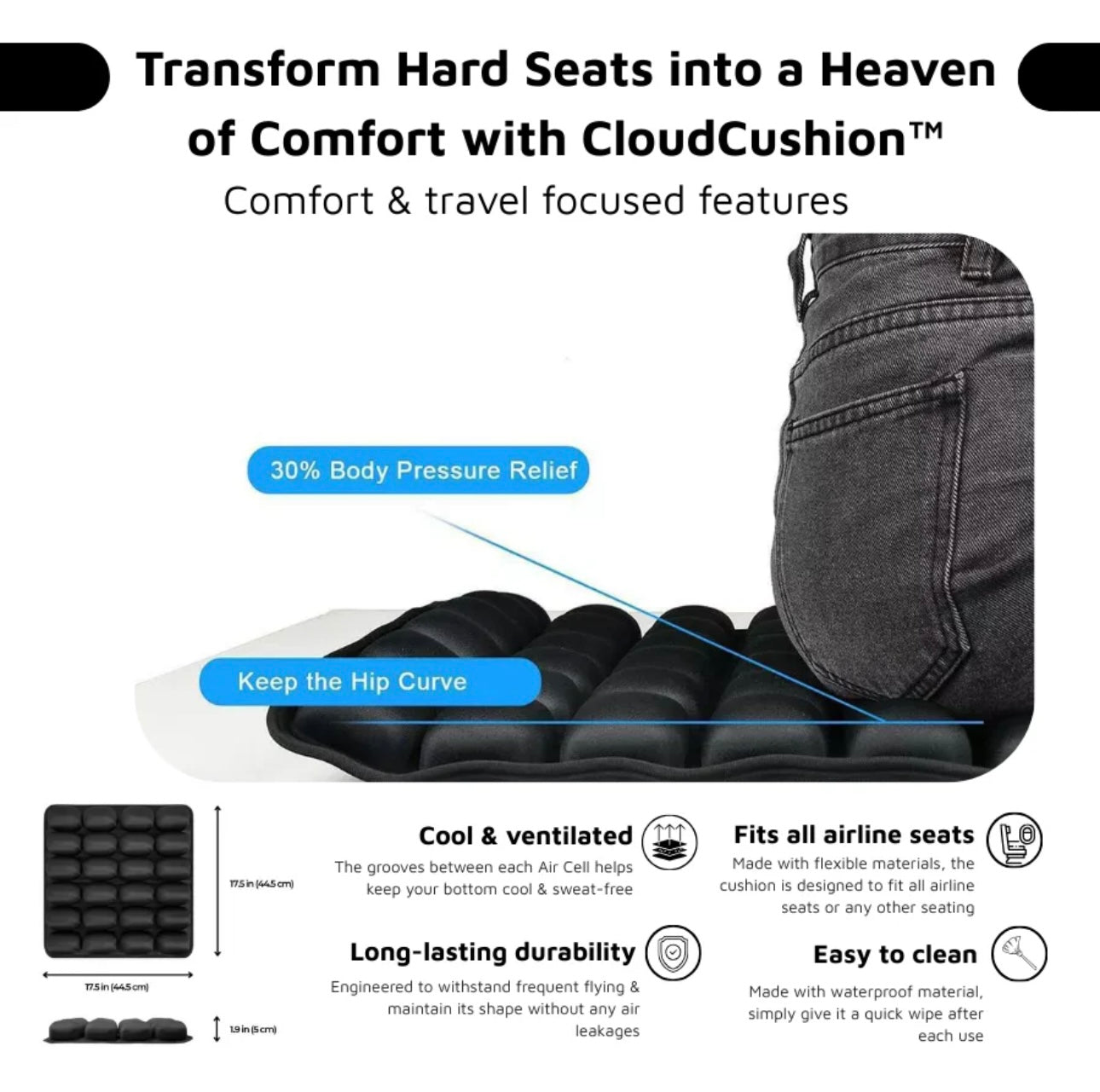 TRAVELEASE CLOUDCOMFORT CUSHION image 1