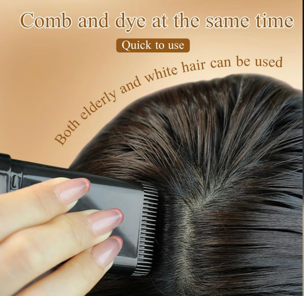 2 IN 1 Portable Hair Dye Comb for Gray Hair Coverage - Waterproof and Sweatproof image 1