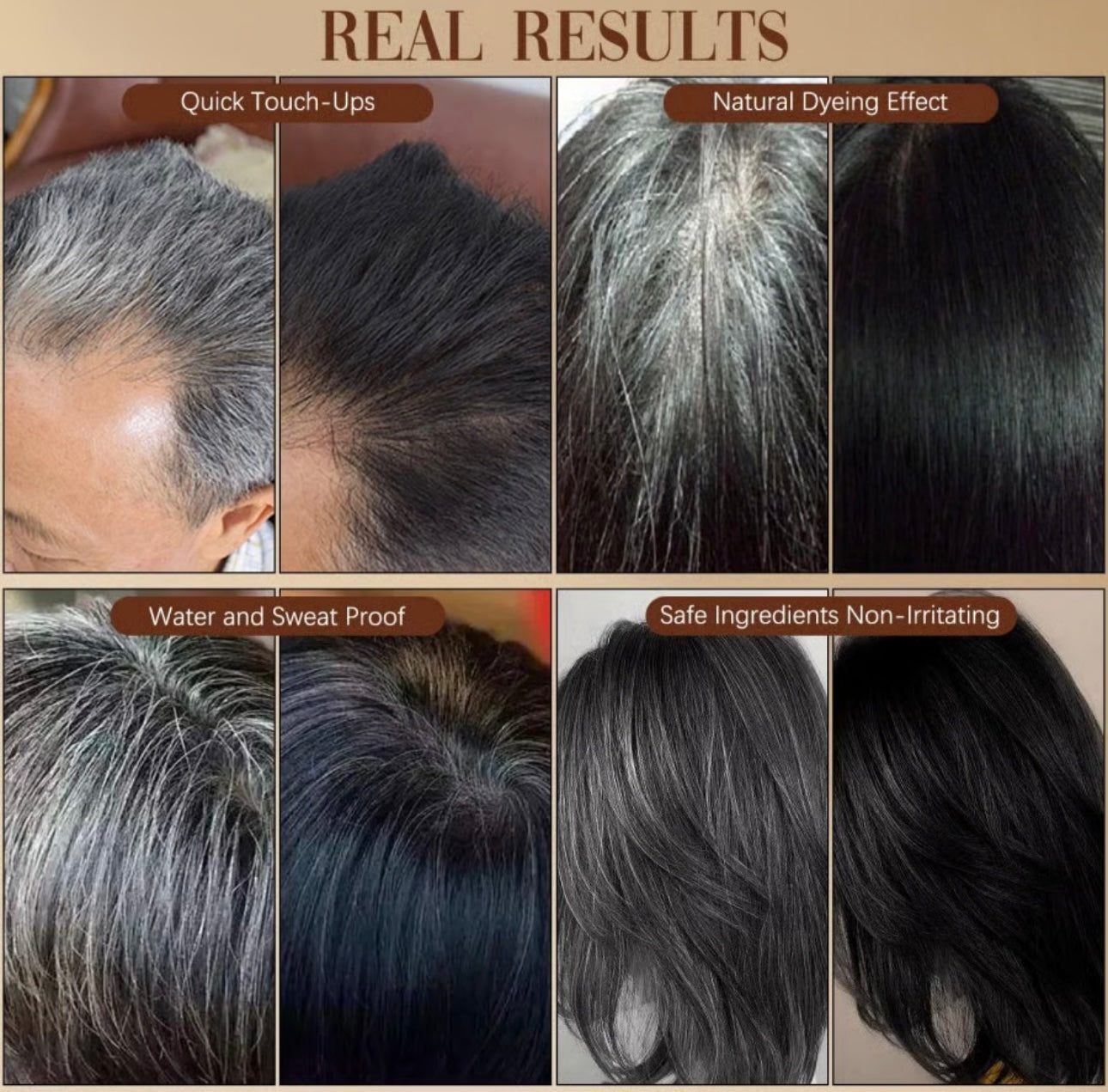 2 IN 1 Portable Hair Dye Comb for Gray Hair Coverage - Waterproof and Sweatproof image 3