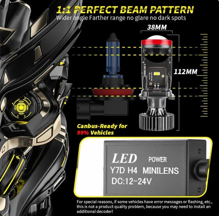 Y7D H4 LED Headlight Canbus Car Light image 2