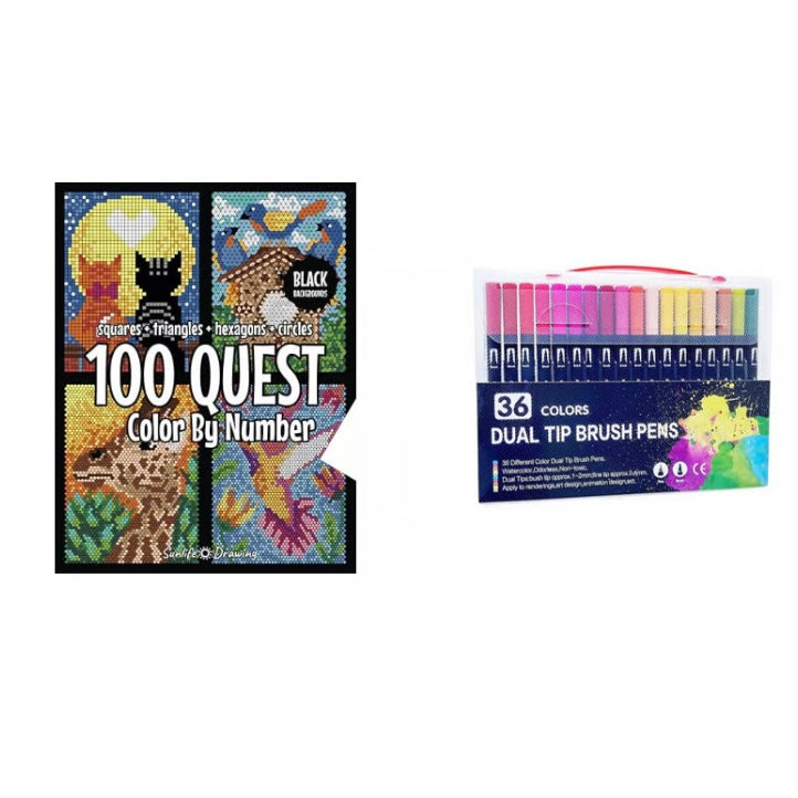 100 QUEST Color by Numbers Book image 1