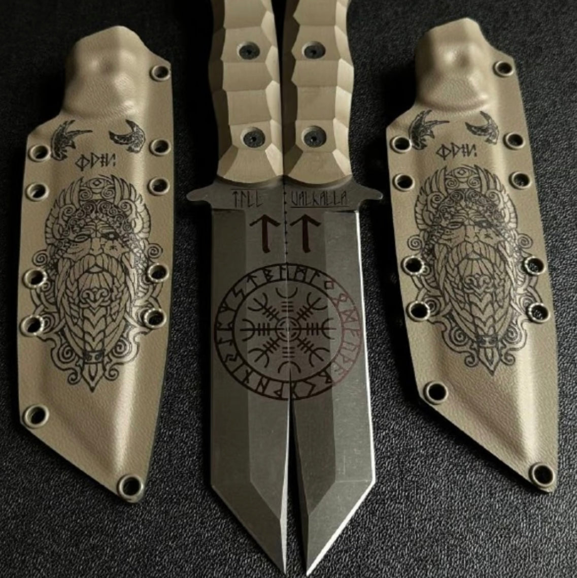 Handmade one-of-a-kind outdoor tactical knife image 0