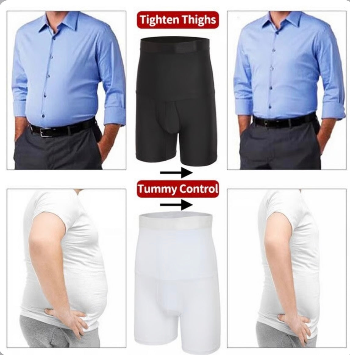 Men's High Waist Shapewear Boxer Briefs image 2