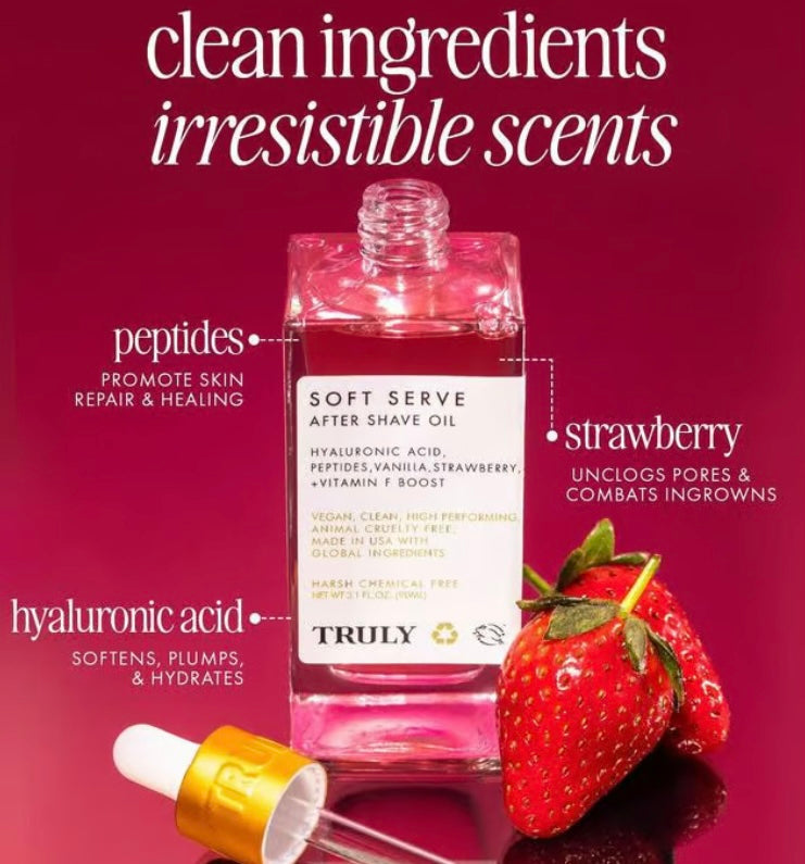 After Shave Oil - Strawberry & Vanilla Scent image 2