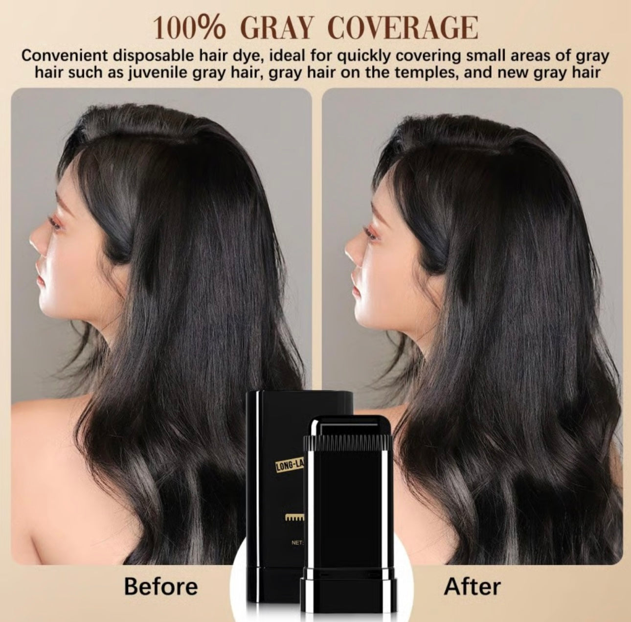 2 IN 1 Portable Hair Dye Comb for Gray Hair Coverage - Waterproof and Sweatproof image 4