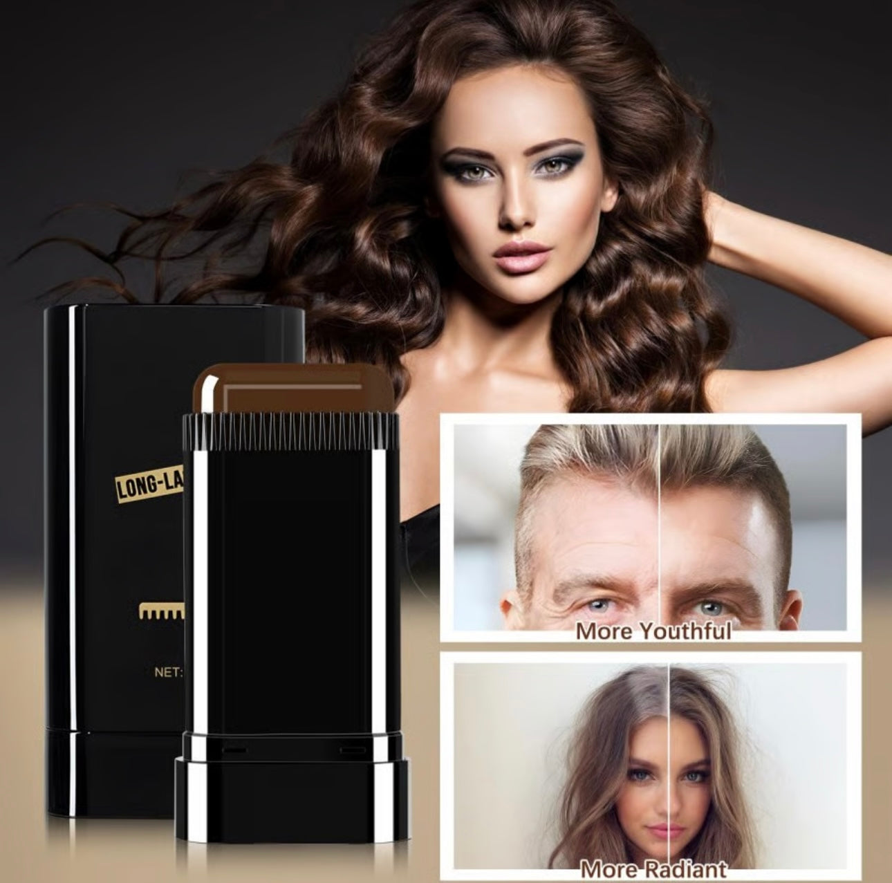 2 IN 1 Portable Hair Dye Comb for Gray Hair Coverage - Waterproof and Sweatproof image 2