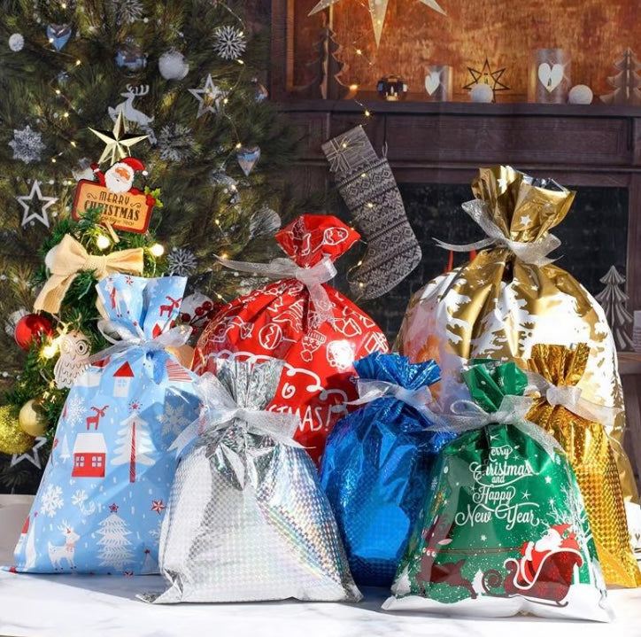 Drawstring Christmas Gift Bags (Biodegradable) image 1