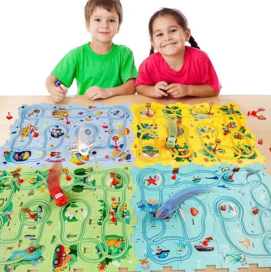 PuzzleRacer™ Kids Car Track Set image 0