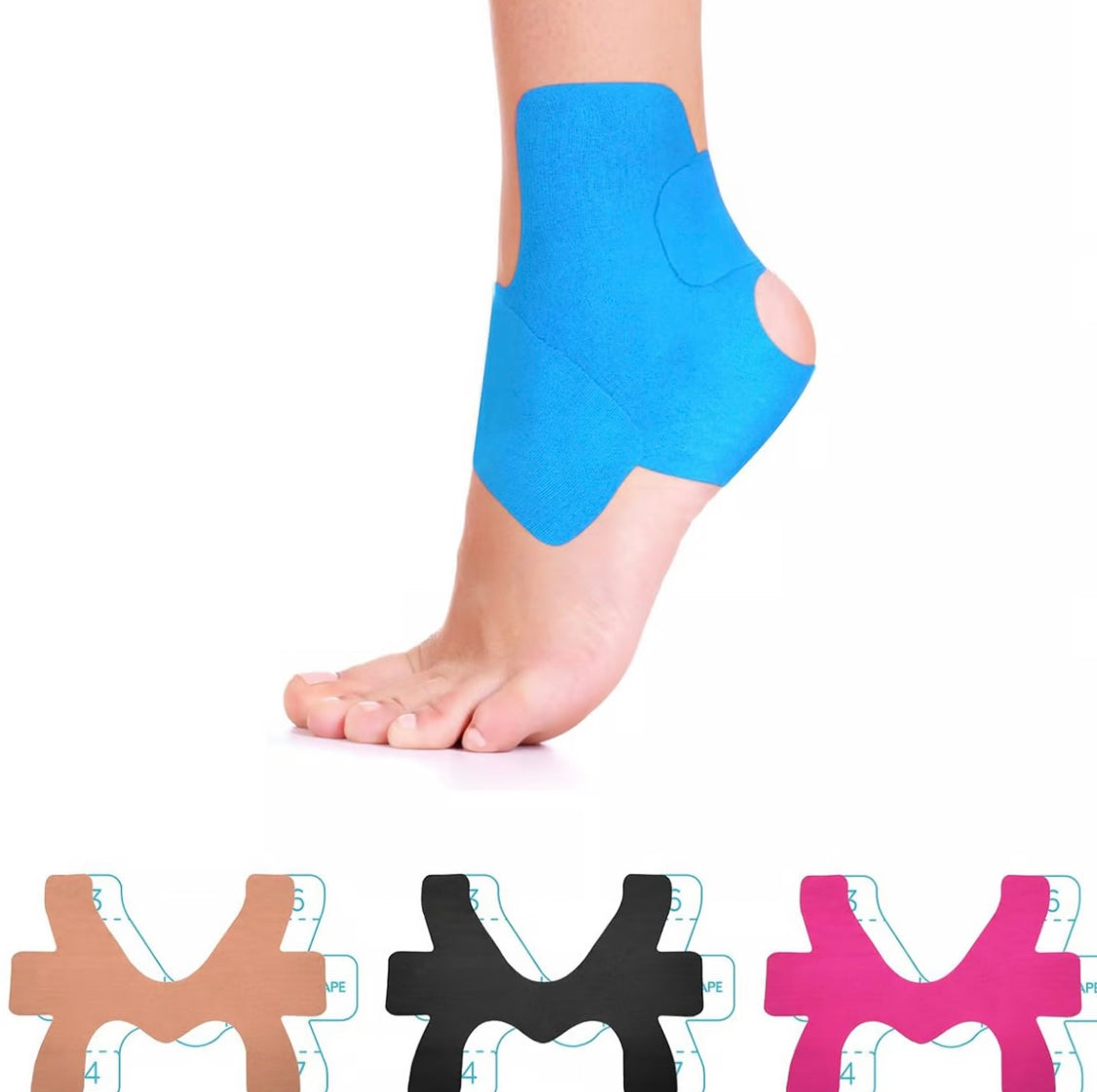 10pcs Precut Kinesiology Tape for Ankle image 0
