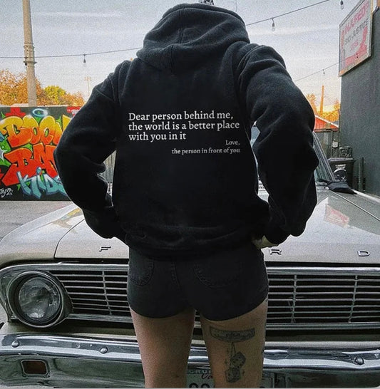DEAR PERSON BEHIND ME SWEATSHIRT image 0