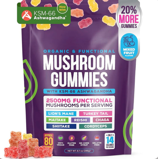 Mushroom Gummies - 100% Organic Supplement image 0