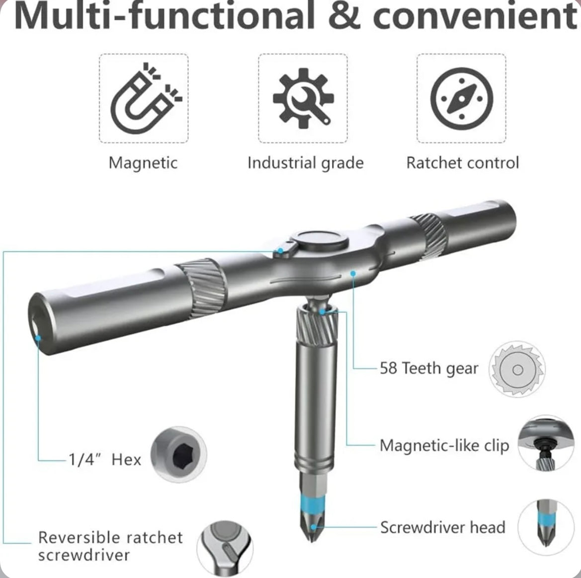 24 In 1 Ratchet Screwdriver Tool Kits image 3