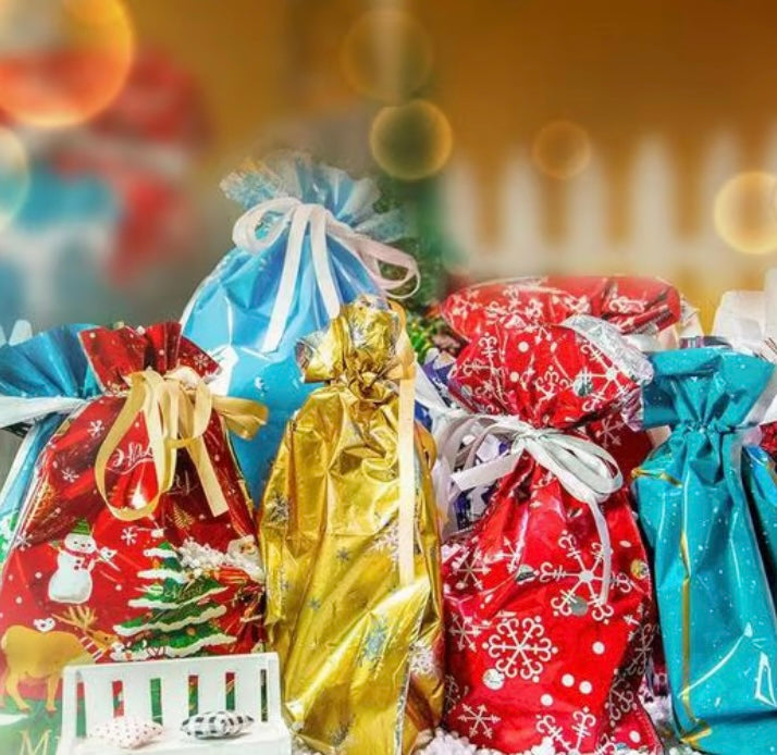 Drawstring Christmas Gift Bags (Biodegradable) image 2
