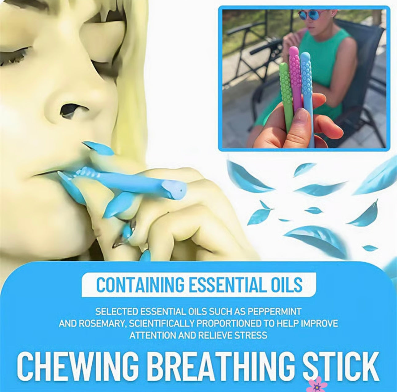 Chewable Breather Stick with Essential Oil image 2