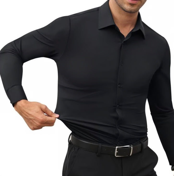 Men's Super Stretchy Quick-Drying Breathable Dress Shirt image 0