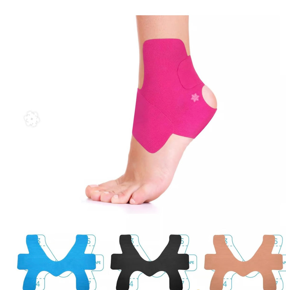 10pcs Precut Kinesiology Tape for Ankle image 2